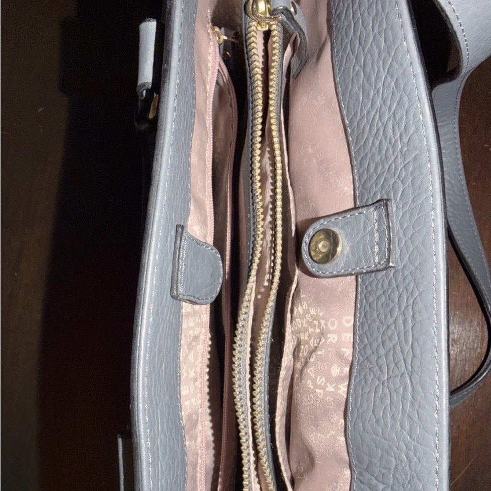 Kate Spade Charcoal Gray Romy Perri Lane Leather Perforated Satchel Crossbody - Picture 10 of 13